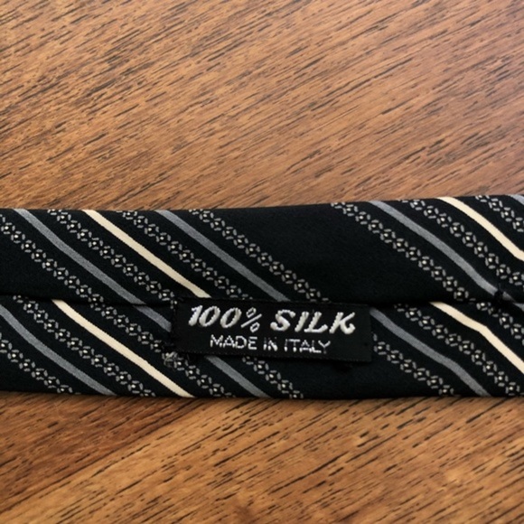 Bijan Black Striped Tie - Picture 5 of 7